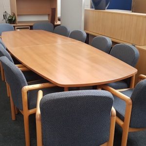 3.2m x 1.2m Boat Shaped Boardroom Table