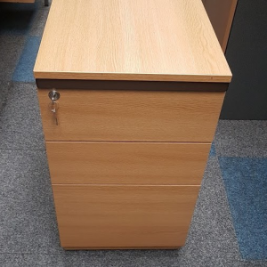 3 Drawer Desk High Mobile Pedestal