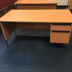 2 Drawer Single Pedestal Desk